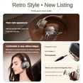thumbnail image 4 of Auriculares Supraaurales Clásicos Retro, Estéreo de Estudio, Bluetooth 5.3, Inalámbricos, con Control Táctil, Tipo C, A, 4 of 5