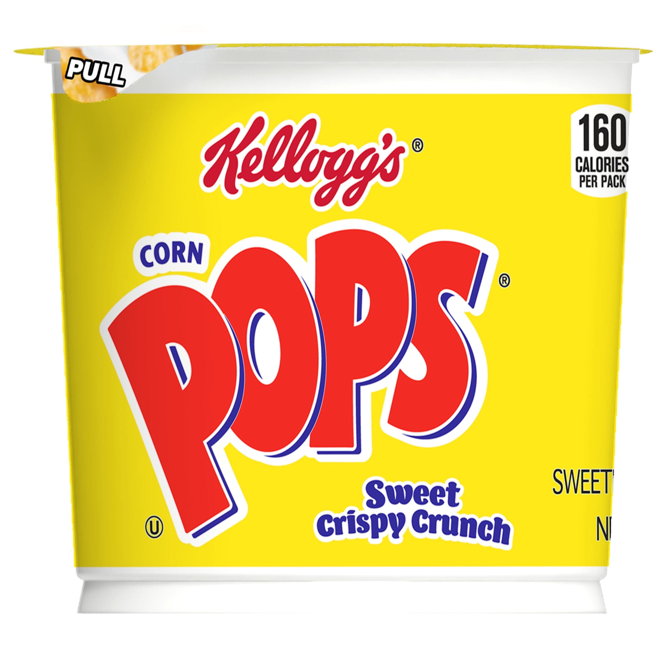 (12 pack) Kellogg's Corn Pops Original Breakfast Cereal, 8 Vitamins and Minerals, Single Serve Cup, 1.5 oz