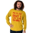 thumbnail image 4 of Flex But Like This Funny Gym Exercise Men's Long Sleeve Tee T Shirt Brisco Brands M, 4 of 6
