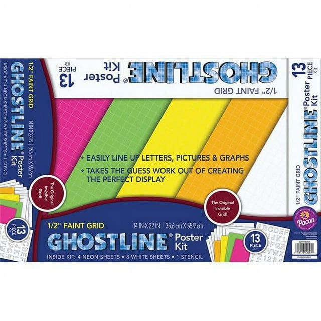 Pacon CAR12097 22 x 28 in. Ghostline Poster Board Kit, White