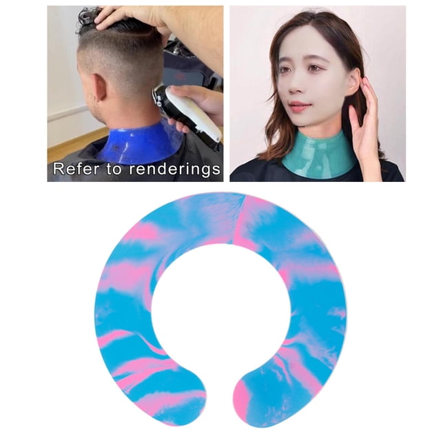 de Cuello de Cuello de Corte de Silicona, , Herramientas de Protección de Bufanda a Prueba de Agua Profesionales Capas para Peluque - Degradado Azul Morado Yinane Capa de cuello de corte de pelo