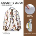 thumbnail image 5 of "Sunflower Themed Quilted Backpack - Padded Flowers Print School Backpack, Plush Floral Bookbag with Velvet Accents", 5 of 6