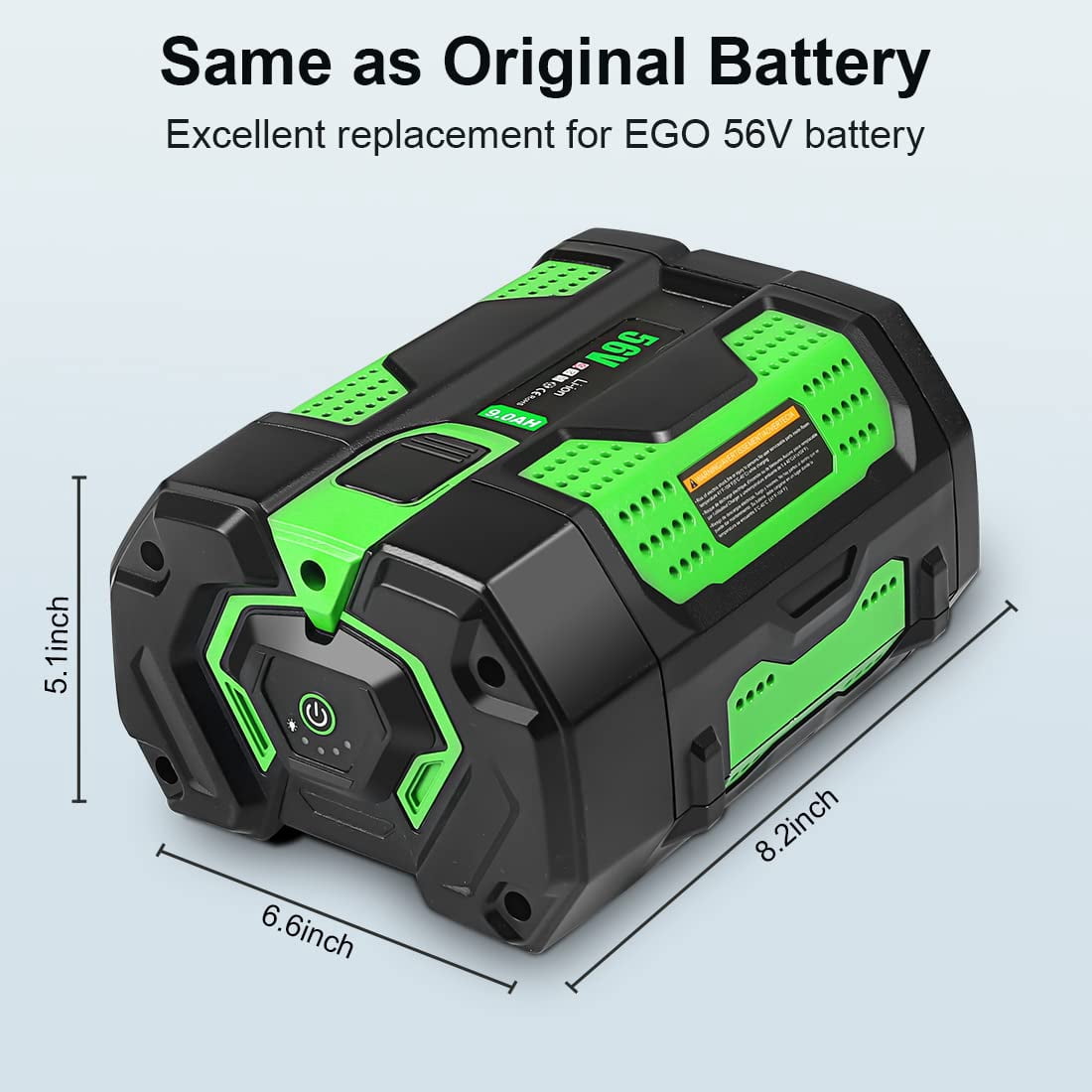 SUnMilY 9.0Ah Battery Replacement for EGO 56V Lithium, 56 Volt 9000mAh Compatible with BA2800 BA4200T BA4200 BA1400 BA2800T BA5600T Lithium Ion Battery