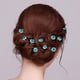 thumbnail image 4 of 1 Uds. Horquilla de cristal de Metal para mujer, horquilla para el pelo Vintage en forma de U para novia, pinza para el pelo de boda, lago azul ER, 4 of 5