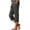 Grey, variant on QASIEATN Cotton Linen Cropped Pants for Women Fashion Straight Leg Pockets Pants with Drawstring Women's Casual Capris