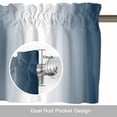 thumbnail image 6 of Modern Gradient Dark Blue Gray Valances for Windows,Kitchen Valance Rod Pocket Short Curtain, Ombre Abstract Art Valance Curtain Window Valances for Bedroom Bathroom Living Room 42x12in, 6 of 9