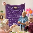 thumbnail image 3 of 70th Birthday Gifts for Women Blanket, Happy 70 Birthday Gifts for Mom or Wife, Best Gifts for 70 Year Old Woman, 1953 Birthday Gift Ideas for Women, Ultra-Soft Flannel Throw Blanket 60 x 50 inch, 3 of 6