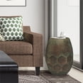 thumbnail image 2 of Allora 16" Contemporary Metal Accent Side Table in Aged Patina Copper, 2 of 5