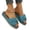Light Blue, variant on Women’s Bow Knot Suede Wedge Slide Sandals, Open Toe Comfort Slippers, Lightweight Summer Footwear, Casual & Everyday Wear, Ginger, 38