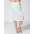 thumbnail image 3 of Women Half Slip Underskirt Elastic Waist Extender Underskirt Skirt Satin Slip Long Slips for Under Dresses Lingerie Skirt, 3 of 6