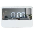 thumbnail image 3 of Digital Alarm Clock LED Electronic Sleeping Bedroom Plastic Snooze Clocks Portable Hotel Battery Operated Living Room Plastic Mirror White, 3 of 9