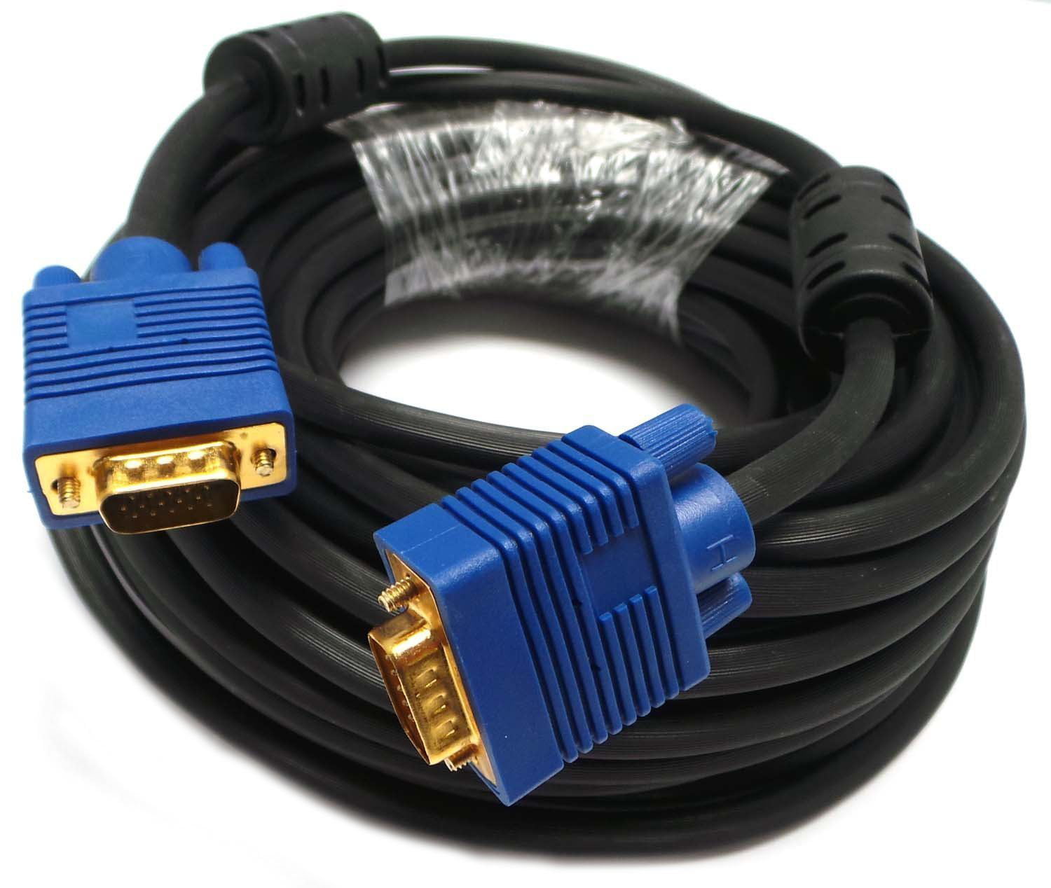 100 FT FEET 100FT SVGA VGA M M LCD LED Monitor BLUE VGA Cable Male to Male
