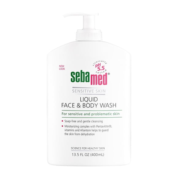 Jabón líquido para rostro y cuerpo Sebamed pH 5.5, 400 ml, sin parabenos