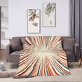 thumbnail image 6 of DouZhe Ultra-Soft Micro Fleece Lightweight Flannel Bed Blanket, Comic Sun Rays Colorful Print Cozy Warm Throw Blankets, 50"x40", 6 of 7