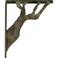 thumbnail image 6 of Ekena Millwork 1 1/2"W x 10"D x 12"H Damon Wrought Iron Bracket, (Single center brace), Antiqued Pale Gold, 6 of 10