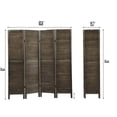 thumbnail image 5 of Cfowner Louvered Room Divider, 5.6 Ft Tall Folding Freestanding Privacy Screen, Foldable Room Dividers for Home, Office (4 Panel-Nature), 5 of 5