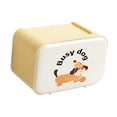 thumbnail image 4 of Caja de pañuelos para pared, soporte para papel higiénico, caja de almacenamiento multifuncional, soporte para pañuelos para baño, dormitorio, sala de Perro amarillo, 4 of 8