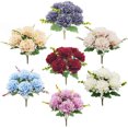thumbnail image 3 of Centro de mesa de flores artificiales, mesa para el hogar, decoración floral, banquete de boda, tela de seda, flor falsa, azul cielo Advancent HA6703-05B, 3 of 6