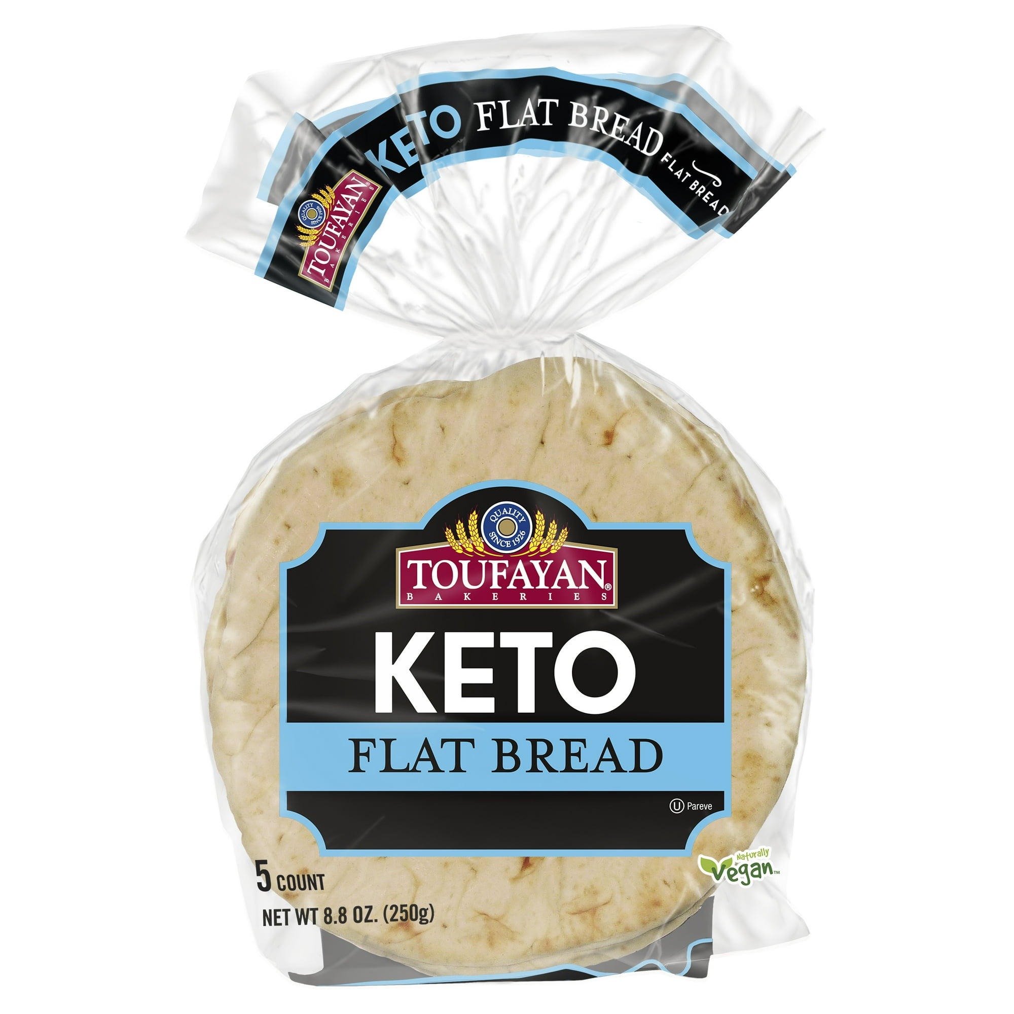 Toufayan Keto Flat Bread 5 Count - Fresh & Flavorful Low Carb Bread