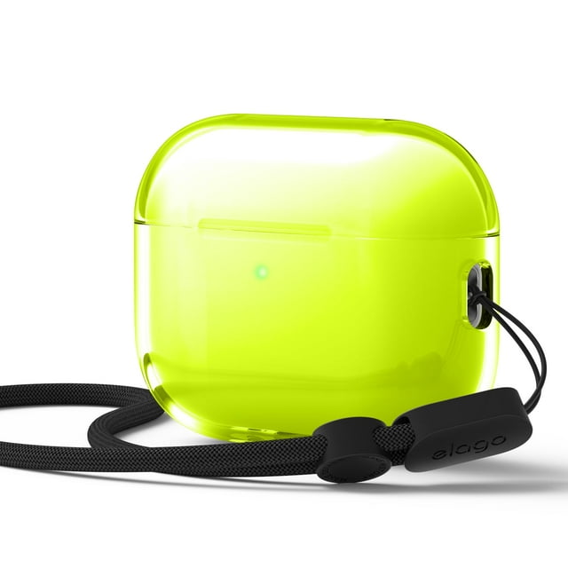 Funda para AirPods Pro 3 Elago Clear Cover, TPU amarillo neón
