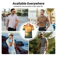 thumbnail image 5 of Vsdgher Tropical Sunset Paradise Polo Shirts for Men, Men's Short Sleeve Stretch Polo Shirt, Shirts for Men-4X-Large, 5 of 6