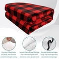 thumbnail image 4 of Queen Quilt Set 90''x96'', Black Red Plaid Lightweight Bedspread Coverlet Set with 2 Pillow Shams, Vintage Rustic Buffalo Checked Gingham Breathable All Season Quilt Bedding for Bedroom/Guest Room, 4 of 9
