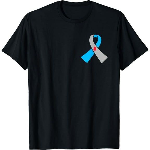 t-shirt Type 1 Diabetes Awareness Ribbon Badge T-Shirt mens，black，women，funny，journey，Crew Neck, Short Sleeve,custom clothing patterns.gift