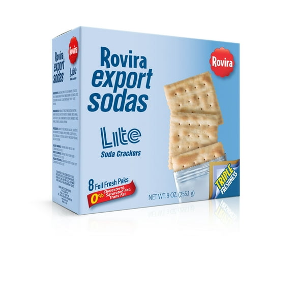 Rovira Export Sodas Lite Soda Crackers, 9oz Box