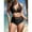 Black, variant on $10 & under UTSJKR Women Two Piece Swimming Suits Mesh High Waisted Bikini Set Sexy V Neck Tummy Control Swimsuit Bathing Suit Black L