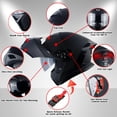 thumbnail image 4 of 1Storm Nuevo casco modular de cara completa para motocicleta, visera doble, protector solar con luz trasera LED recargable: negro mate, 4 of 5