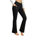 thumbnail image 1 of BKQCNKM Flared Leggings Flare Leggings For Women Flared Leggings For Women Flare Leggings Elastic Long Length Two Pockets Bootcut Leggings For Women Flare Leggings Black M, 1 of 7