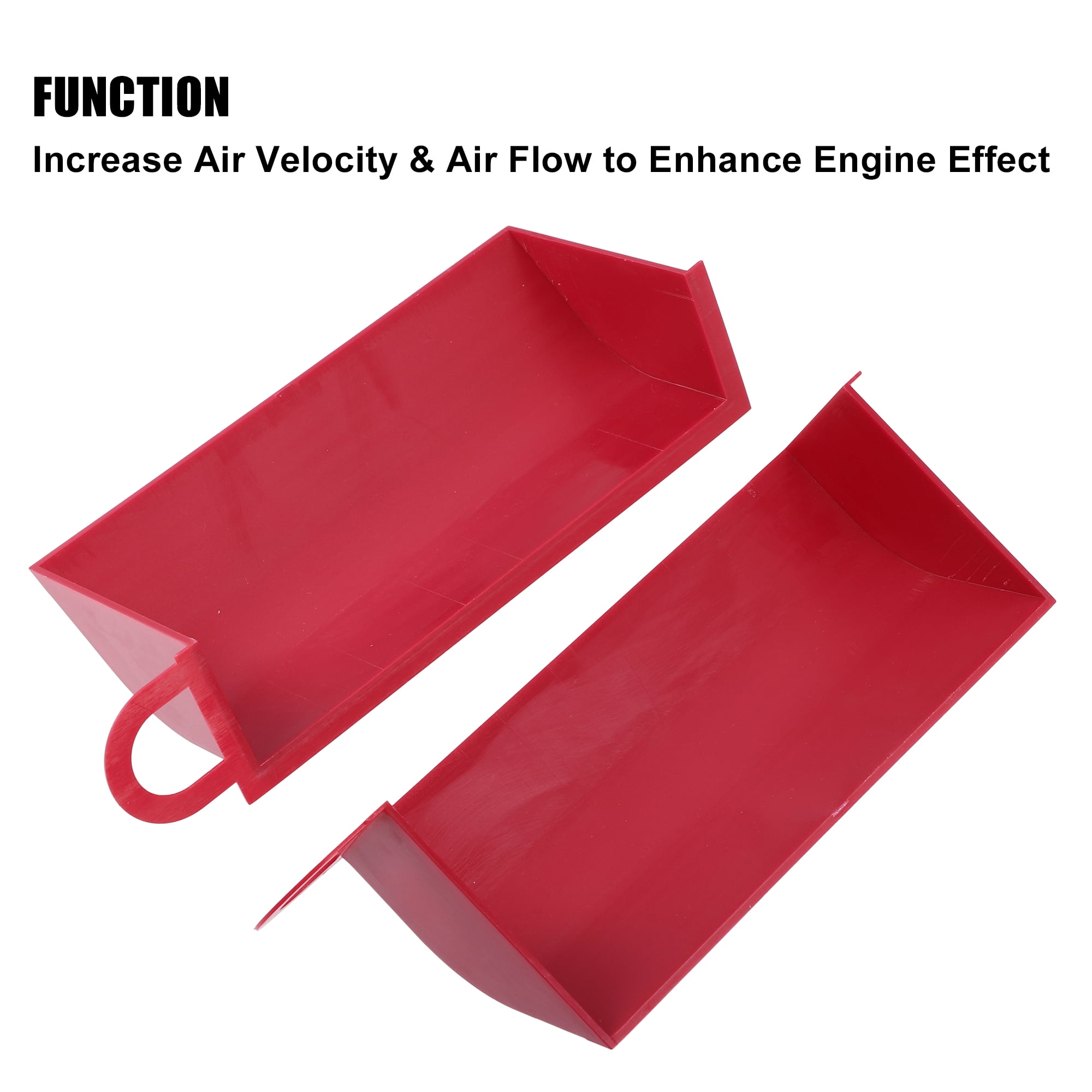Unique Bargains 2pcs Hood Dynamic Cold Air Tuning Intake System Scoop for BMW E90/91/92/93 316d 318d 320d Red