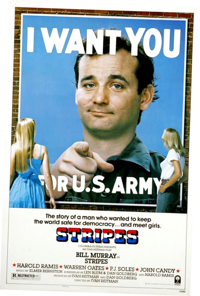 Stripes Movie Poster 24In x36In Art Poster 24x36 MultiColor Square