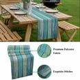 thumbnail image 3 of Abstract Broad Table Runner 13x60 inch Vintage Blue Wood Grain Impressionist Cotton Linen Dining Table Runner Ideal for Dresser Kitchen Coffee Tables - Machine Washable, 3 of 9