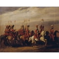 thumbnail image 3 of Piotr von Michalowski 24x20 Black Modern Framed Museum Art Print Titled - Red Ulanen, 3 of 5