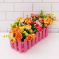 thumbnail image 4 of Mini Fence Fence Flower Box Design Plastic Flower Pot Bonsai Desktop Decoration (Pink), 4 of 5