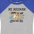 thumbnail image 4 of Inktastic My Meemaw Loves Me with Sloth and Hearts Boys or Girls Baby Bodysuit, 4 of 5