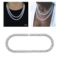 thumbnail image 4 of cuadrado imitación, brilnte brilnte para de cumpleaños, disfraz , graduación, , de mujer , 16 pulgadas Salvador gargantilla collar, 4 of 8