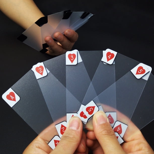 Clear Playing Cards ×2 PVC Plastic Waterproof Novelty Clear Deck Transparent Poker