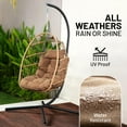 thumbnail image 5 of SereneLife Foldable Egg Chair with Stand – Hanging Rattan Wicker Swing for Indoor Outdoor Use – 350 lbs Capacity, Breathable Cushion & Headrest – Patio, Balcony, Porch, Bedroom Lounge Furniture, 5 of 8