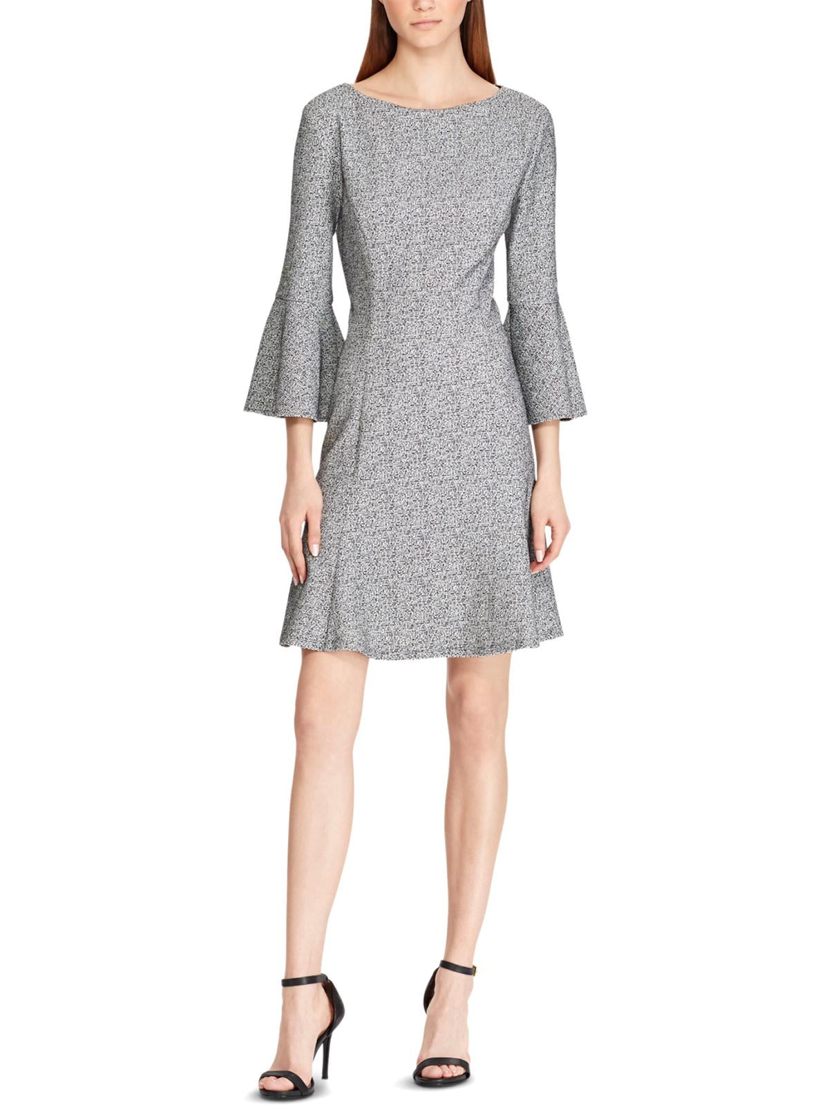 American Living Womens Leelee Tweed Bell Sleeves Wear to Work Dress ...