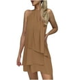 thumbnail image 1 of Birdeem Robe Aguichant Mode Sans Manches Col Rond Ample Irrégulière pour Femmes, 1 of 10