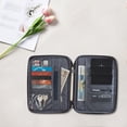 thumbnail image 5 of Travel Passport Organizer, RFID Blocking Document Holder with Multiple Card Slots and Zipper Pocket, Waterproof Travel Essentials Bag for Women Men, Portable Carry-On Accessories, 5 of 6
