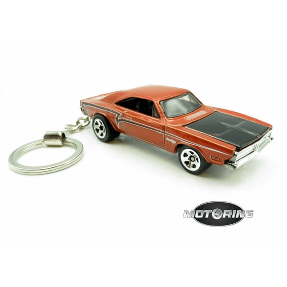 Keychain 1969 '69 Dodge Charger Copper Orange Car Rare Novelty 1:64 Diecast