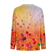 thumbnail image 5 of Qertyioot Hauts de Mode pour Femmes, Chandail en Molleton Imprimé à Manches Courtes et Col Rond, 5 of 5
