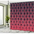 thumbnail image 4 of Ambesonne Abstract Shower Curtain, Retro Ombre Pattern Print, 69"Wx75"L, Coral Indigo, 4 of 4