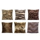 thumbnail image 5 of Cojín decorativo cuadrado con estampado de animales de peluche suave para dormir en el sofá UNA, 5 of 9