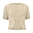 thumbnail image 4 of Lixiuxyad Sweater Cardigan Women's Comfortable Shawl With Summer Fashion Short Sleeved Breathable Cardigan, 4 of 5
