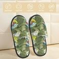 thumbnail image 2 of Fotbe Surfing Dinosaur Pantuflas Peludas para Mujer con Estampado, Zapatillas de Peluche, Zapatos de Invierno para Casa, Uso Interior y Exterior-Large, 2 of 8
