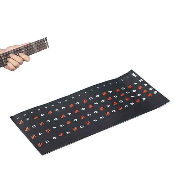 Guitar Fretboard Stickers,Note Stickers Chord Stickers Bass Chord Fret Note Finger Guide Decal For Beginner Playing